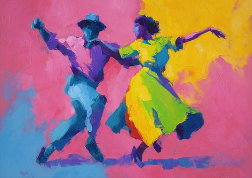 Joyful Dance in Rainbow Hues