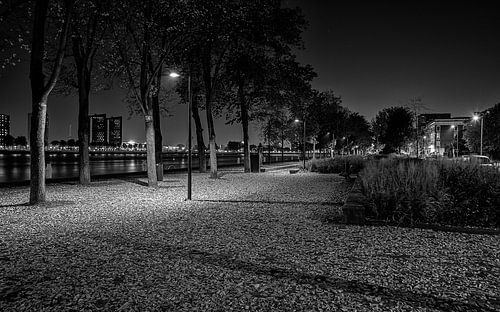 Parkkade in zwartwit