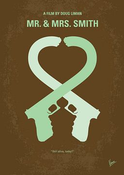 No187 My Mr. and Mrs. Smith minimal movie poster by Chungkong Art