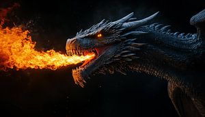 Dragon spits fire