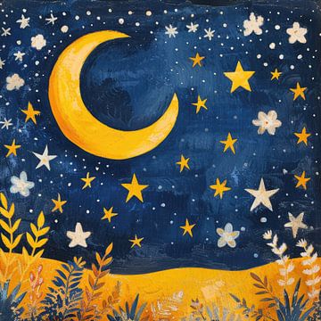Lune Étoiles Nuit Ciel étoilé sur Niklas Maximilian