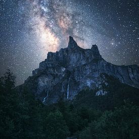 Een sterrennacht in de Franse Alpen van Daniel Gastager