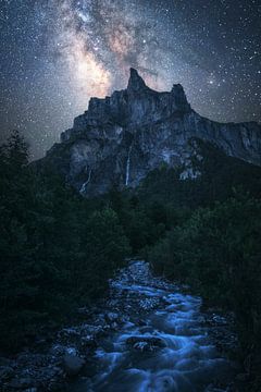 Een sterrennacht in de Franse Alpen van Daniel Gastager