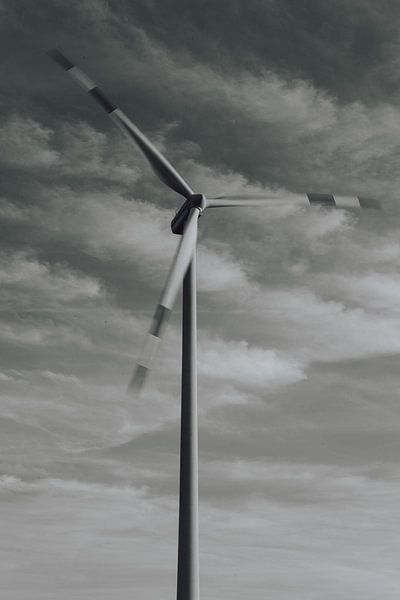 Wind turbine (black and white) by Felix Winkelhausen