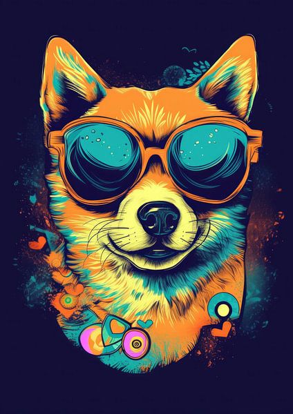 Shiba pop art 3 par DNH Expressions