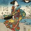 Ôe no Chisato, Utagawa Kuniyoshi by 1000 Schilderijen