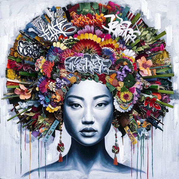 Asia Girl - Street Art - Urban 05 par Samuel Richter