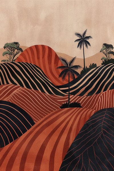 Wavy Earth tones by Whale & Sons
