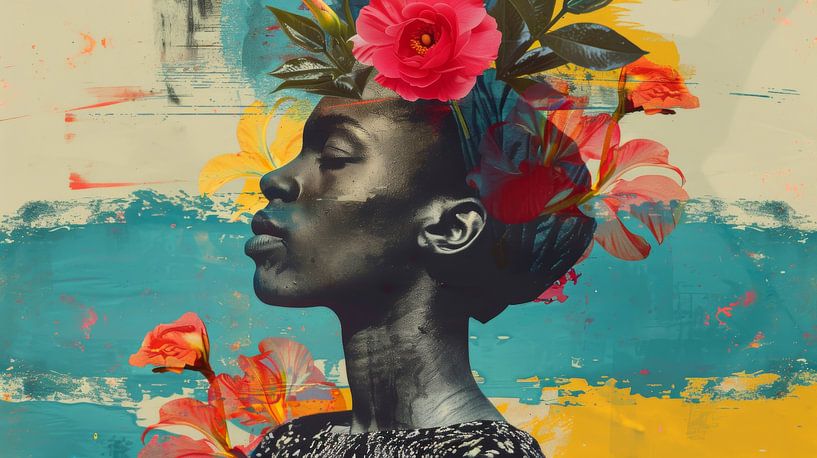 Flower crown as a symbol of natural grace and beauty. by New Visuals