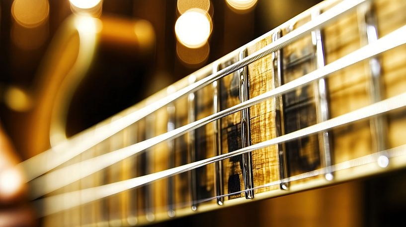 Bassgitarren-Saiten: Jazzclub-Atmosphäre von Frank Heinz