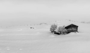 Scheune im Schnee 2