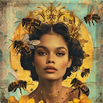 Bee Queen portret van Vlindertuin Art