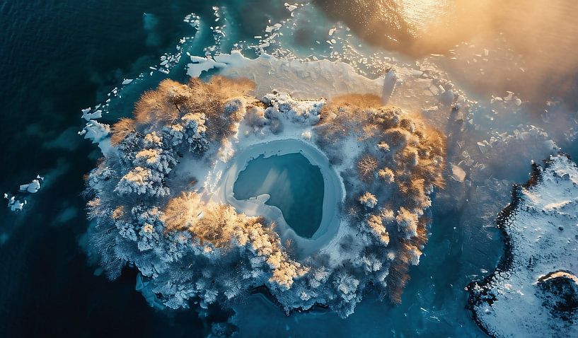 Winter aan de Noorse kust van fernlichtsicht