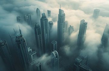 Dubai van bovenaf van fernlichtsicht