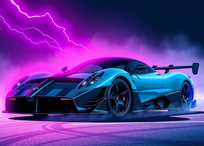 Dark &amp;amp ; Blue Pagani Zonda R - Smokey Neon Magenta, Lightning par MIROKKU