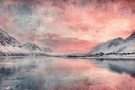 Winter Mountain Scenery at Sunset - Fine Art by BowiScapes - Fine Art and Urban Wall Art