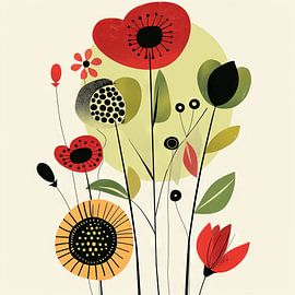 Colourful flowers by Poster Art Shop