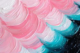 Buntes abstraktes Wasserfallbild von Art & Soul Creations