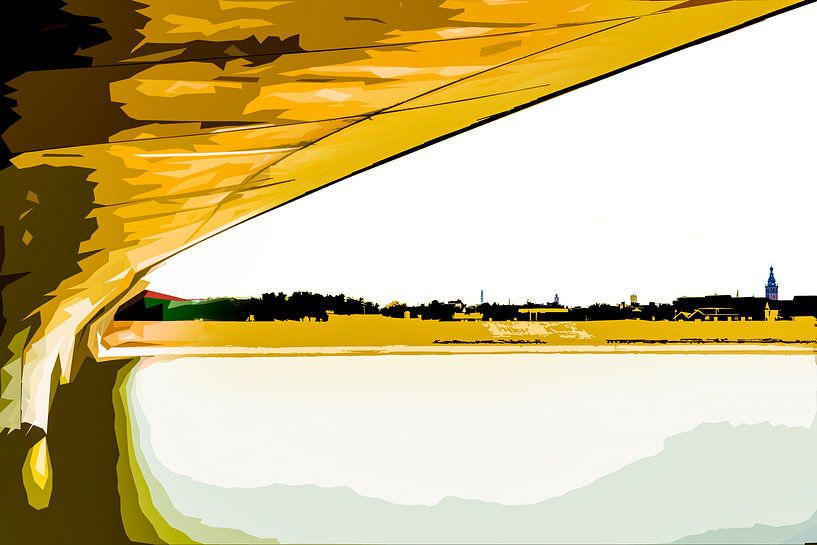 Onder de brug van Nijmegen by Maerten Prins
