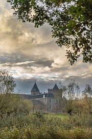 View during sunset at Castle Westhoven, zeeland by Rossum-Fotografie
