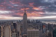 Manhattan Abendhimmel van Joachim G. Pinkawa thumbnail