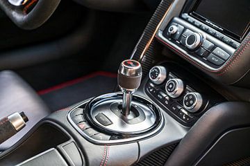 Audi R8 V10 Plus sports car gear shift by Sjoerd van der Wal Photography