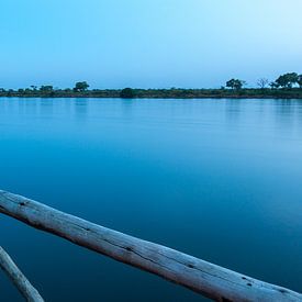 Sunset on the Zambezi River van Martyn Buter