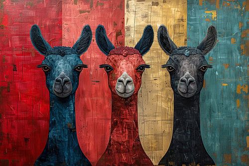 Lama's |Lama's with Colourful Background