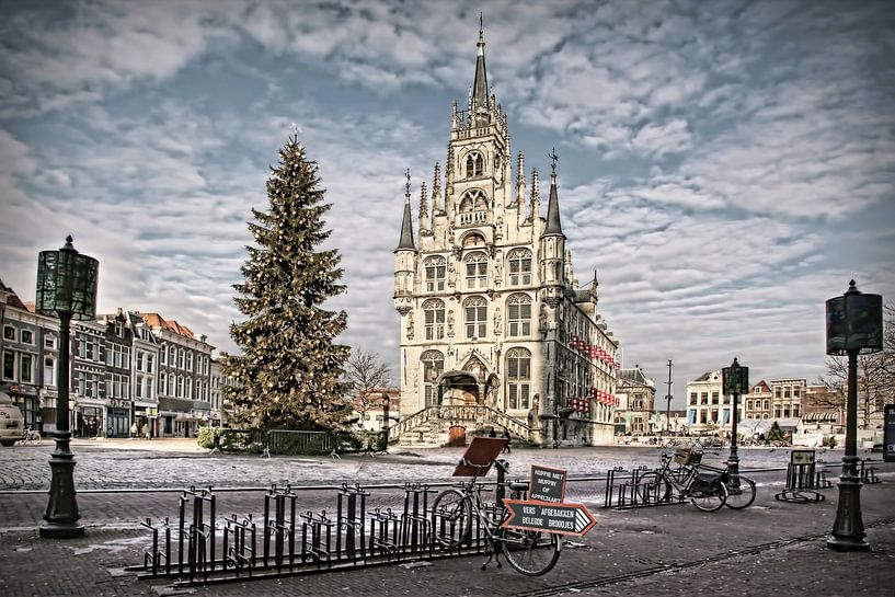 The Old Town Hall of Gouda in the Nederlands by Annie Snel