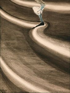 Léon Spilliaert - Mädchen vor der Welle (1908)
