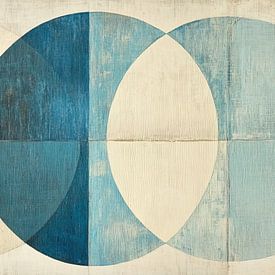 Blue White | Blue Ovals by Modern Collection