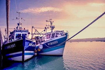 Fishing boats in Cancale by Hilke Maunder