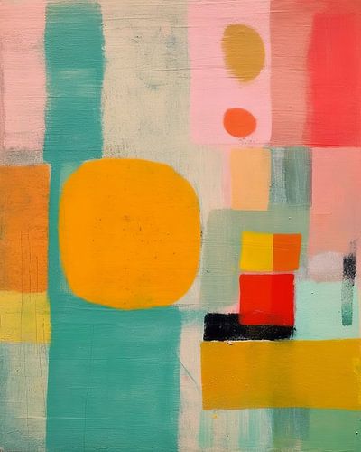 Ludique et abstrait dans des couleurs pastel