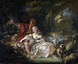 François Boucher - Shepherd and Shepherdess by 1000 Schilderijen thumbnail