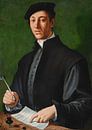 Portret van een man met een ganzenveer en een blad papier, Bronzino van Meesterlijcke Meesters thumbnail