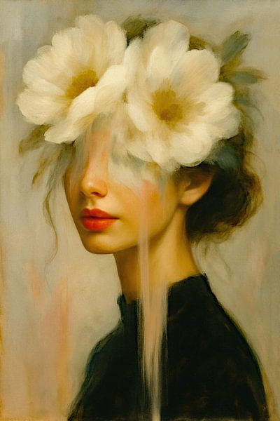Portrait Elfenbein Schleier von Moonheart Artworks