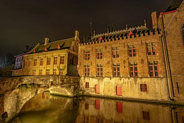 Kanaal van Bruges bij nacht van Gea Gaetani d'Aragona