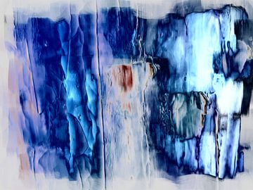 Abstract in blauwe tinten van Maurice Dawson