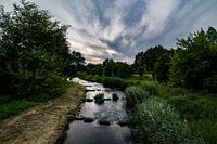beek door een groen landschap