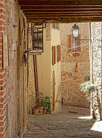 Looking Down to Via Della Pitalessa Paciano by Dorothy Berry-Lound