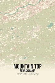 Vintage map of Mountain Top (Pennsylvania), USA. by Prints of Place