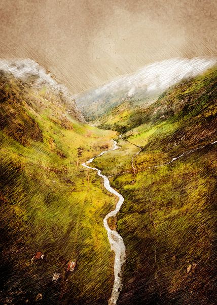 Aosta Italy landscape painting #italy by JBJart Justyna Jaszke