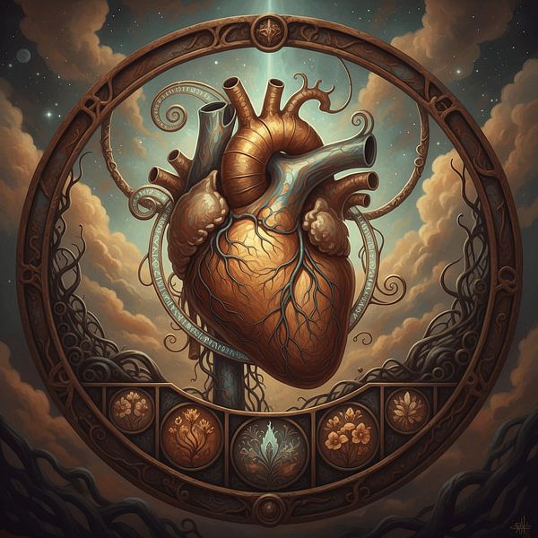 Die himmlische Blüte Herz des Kosmos von Dreamframe Atelier