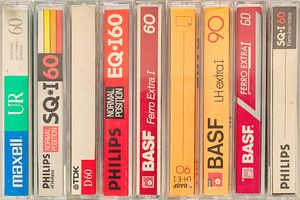 Die Vintage-Musikkassetten