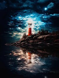 Lighthouse at night