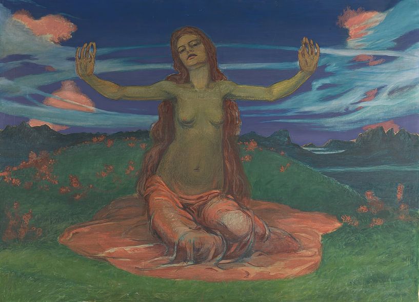 Augustus Babberger - Vrouw op weide 'Ontwaken van Peter Balan