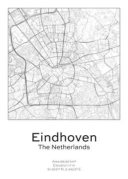 Stads kaart - Nederland - Eindhoven van Ramon van Bedaf
