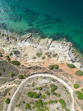 Sentier de randonnée à Boca do Rio dans la région de l'Algarve au Portugal sur David Gorlitz