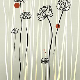 Flowers and stripes by Ankie Kooi