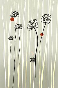Flowers and stripes by Ankie Kooi